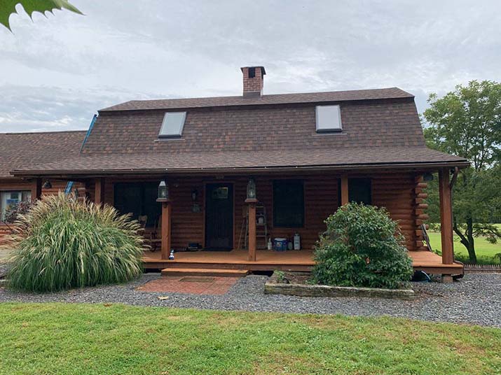 Front View of Brown Home